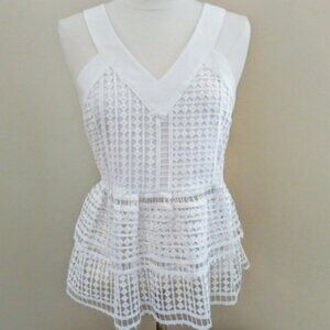 JOA White Lace Tank